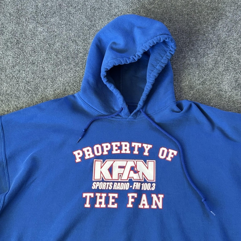 KFAN Hoodie Mens 2XL Blue Sports Radio 100.3 The Fan Sweatshirt Minnesota - Picture 2 of 9